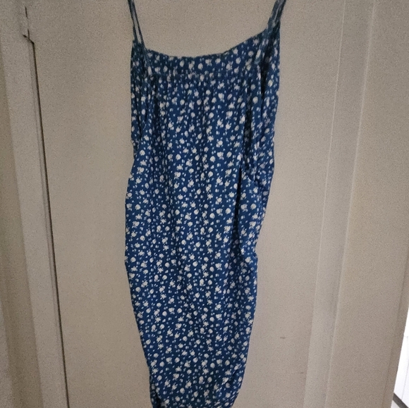 Blue Floral Spaghetti Strap Dress..runs A Bit Small - Picture 2 of 5